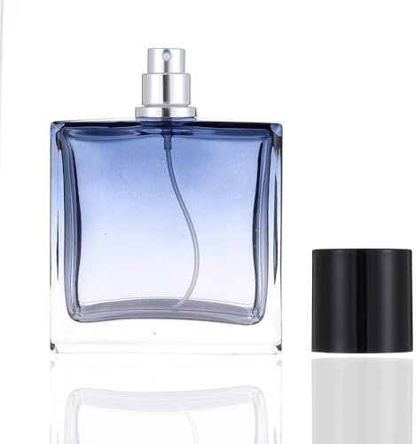 Enslz Botella de perfume en aerosol cosmético recargable, botella vacía de vidrio fino, atomizador de aceite esencial para viajes, 100 ml