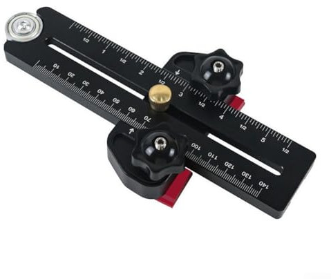 Black Thin Rip Jig Table Saw Jig Guide Fence Guide Narrow Strip Cuts Miter Slots for 1/4-Inch X 3/8-Inch T-Track Miter Slot