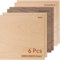 ROWOOD Hojas de Contrachapado de Tilo y Nogal, 6 Piezas 300x300x3mm, Material de Grabado Láser, Tablero para Modelismo y Manualidades