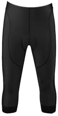 NihaoWXM Rennrad Hose Schwarze Herren-Radhose mit Trägern, Sommer, 19D-Gelpolster, Fahrradhose, 3/4-Hose, Shorts for den Außenbereich, große MTB-Fahrradhose, schnelltrocknend(Black Shorts,XXL)