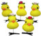 LXJLXD Enten-Haarspange, niedliches Entchen mit Rose, Seitenclip für Mädchen, gelbe Haarspange, realistische Ente (Rosen-Ente)