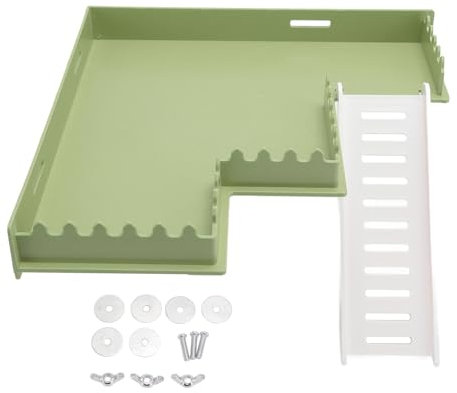 Depisuta Hamster-Spielplattform, Kunststoff-Kleintier-Stehplattform, Hamster-Spielzeug-Set mit Plattform und Leiter, Kletterspielplatz-Zubehör für Meerschweinchenkäfig, (M-Typ)