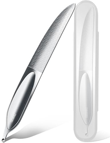 EBEWANLI Toenail File for Thick Toenails, Double Sided Stainless Steels Metal Nail Files, Professional Toe Nail Files for Thick Nails, Heavy Duty Nail Files for Men, Women, Seniors