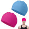 Cuffia Piscina per Adulti con Capelli Lunghi, 2 Pezzi Silicone Cuffia da Piscina Antiscivolo, Cuffia Nuoto Elastica e Comoda Donna Uomo, Blu+Rosa Cuffie da Nuoto in Silicone Per Capelli Lunghi e Corti