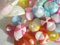 Knöpfe 11x15mm Acryl 10 Stück bunt Cappy Hut Öse