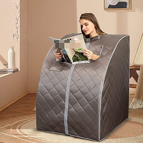 LXJBBD Infrared Sauna Box - Personal Steam Sauna with Thickened Thermal Insulation Fabric, Heating on Three Sides for Weight Loss and Detox Therapy