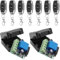 Interruptor de control remoto inalámbrico de 433 MHz CC 12 V 1 canal, módulo receptor de relé RF con transmisor, largo alcance para abridor de puerta de garaje (2 receptores + 7 controles remotos)