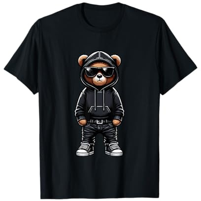 Teddy Bear Cool Bears Hip Hop Streetwear Graphic Colorful T-Shirt