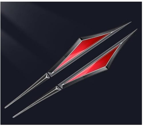 2 Stück Auto Emblem Aufkleber für Hyundai i30 Fastback 3 (III) PD N-Line, Seite Abzeichen Selbstklebende Dekoration Autoaufkleber,D/Black~Red