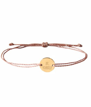 Positiva Jewelry Be Yourself Armband Damen – Edelstahl Schmuck mit Gravur als Symbol für Selbstliebe, Empowerment & Motivation – Geschenkidee für Freundin & Herzensmenschen, Glücksbringer