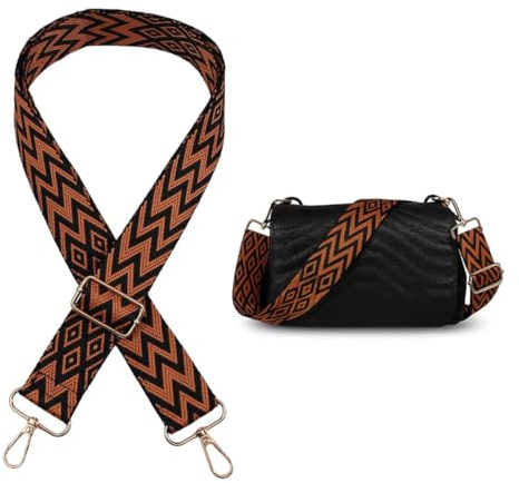 JYNXOR Taschengurte zum Wechseln, Verstellbarer Schultergurt Taschengurt, 3.8cm Breit Schulterriemen, Schultergurt für Taschen, Taschenriemen Zubehör Tragegurt für Schultertasche Tragetaschen, Braun