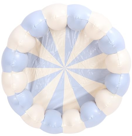 Aufblasbares Paddelpool, aufblasbarer Babypool, Kinderpool, runder aufblasbarer Kinderpool für Innenräume, Außenbereich, Garten, Garten (Striped Blue)