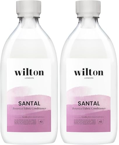 Wilton London Santal Eco-Friendly Gentle Fabric Conditioner 42 Washes (1L) - Vegan Plant-Based Biodegradable Natural Fabric Softener - Packed with Essential Oils for Long Lasting Fragrance (Pack of 2)