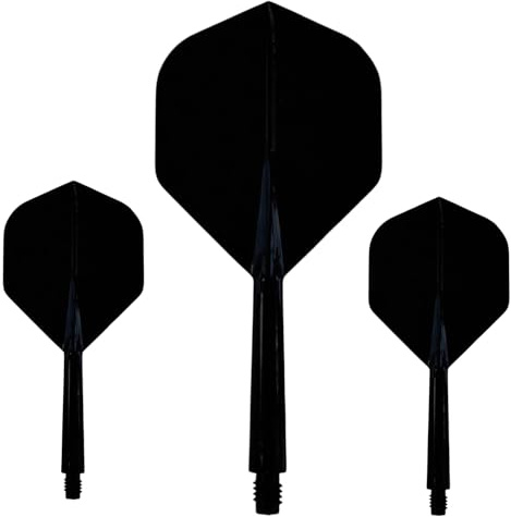 Empire EVO1 K-Flex integrierte Flights und Shafts, Schwarz, Intermediate (27,5mm), Standard Flight, 3er Satz