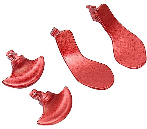 Cosiki Metallrückenpaddel für Edge-Controller, Premium-Ersatztasten für Pro-Gaming, Einfache Installation, für Edge-Controller (Rot)