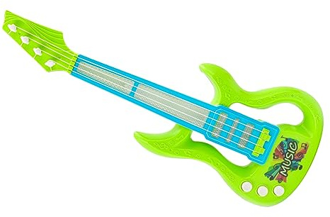 Chiyyak Multifunktionales E-Gitarren-Spielzeug, Schallplatte, Spielmelodie, Kinder-Gitarre, Klavier, Musik-Bildungsspielzeug (Grün)