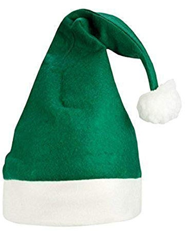 BICAP Weihnachtsmütze Bäckermütze Christmas Hat Nikolausmütze Grün/Weiß Weihnachtself Elfe St. Patricks Day