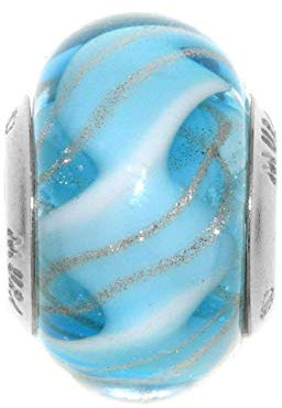 Venetiaurum - Charm in vetro originale di Murano e argento 925 - Gioiello made in Italy certificato