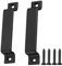 WANLIAN Manija de puerta de granero | Manija de puerta de acero sólido negro | Puerta corredera de acero negro o acero inoxidable | Incluye tornillos (negro)