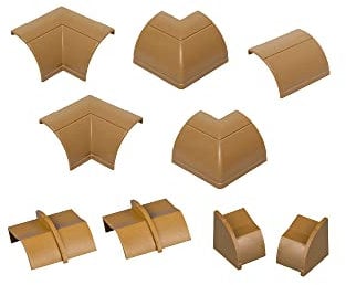 D-Line CLOAP22QSW Kabelkanal Clip-Over Verbindungsstücke Multipack, Aufsteckbare Verbindungsstücke, Verbinden Sie mehrere 22x22mm Kabelkanäle- 10-teiliges Kabelkanal Zubehör Set - Lackierbar/lasierbar