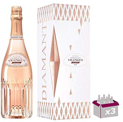 Champagne Vranken - Diamant Rosé - Sous coffret cadeau 3 * 75cl