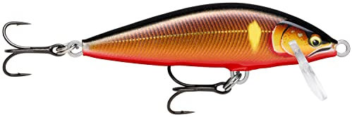 Rapala - Angelköder Countdown Elite - Angelzubehör aus Balsaholz - Süßwasser-Spinnköder - Sinkend - Lauftiefe: 0,9m - Größe: 5,5cm / 5g - Hergestellt in Estland - Gilded Gold Ayu