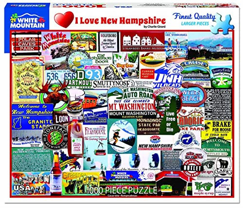I Love New Hampshire 1000pc Jigsaw Puzzle 610mm x 760mm (wmp)