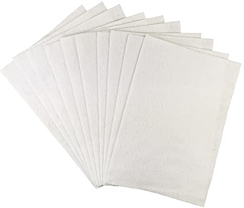 Netuno 10 x Deko Filz Weiß A4 1mm Bastelfilz Filzstoff zum Dekoration Basteln DIY Handwerk für Kinder Hochzeit Tischdeko Osterdeko Fruehling