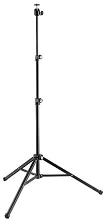 K&M 19784 Kamera-Stativ Schwarz, Stahl - Dreifuß, 360° Drehung, 90° Neigung - flexibel, stabil, auch ideal für Web-Cams