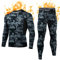 MEETWEE Thermounterwäsche Funktionsunterwäsche Herren, Skiunterwäsche Winter Suit Atmungsaktiv Lange Thermo Unterwäsche Set Thermowäsche Unterhemd + Unterhose (Tarnung schwarz, L)