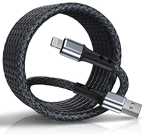 OIITH iPhone Charger 10Ft 2Pack for Apple MFi Certified, Double Nylon Braided Extra Long 10 Feet Lightning Charger Cable, 2.4A 10 Foot Fast Charing Cord for iPhone 13/12/11 Pro/X/Xs Max/XR/8 Plus/7/6