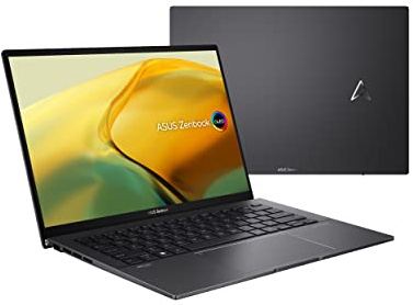 ASUS ZenBook Laptop 14” 2.8K OLED Display, AMD Ryzen 7 5825U CPU, Radeon Graphics, 8GB RAM, 512GB PCIe SSD, Windows 11 Home, Jade Black, UM3402YA-DS71