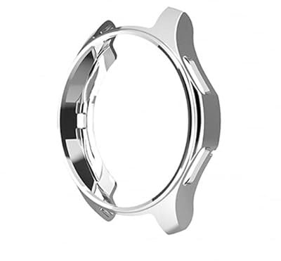 XoTek Schutzhülle Cover Case für Samsung Galaxy Watch Gear S3 42mm / 46mm Classic/Frontier optional mit Display-Schutzfolie (46mm, Silver)
