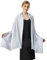 vimate Hochzeit Schals und Wraps, Funkeln Silber Brautkleid Schal Wrap für Gast Abend Cape für Frauen (DE-Hellgrau bis Silber)