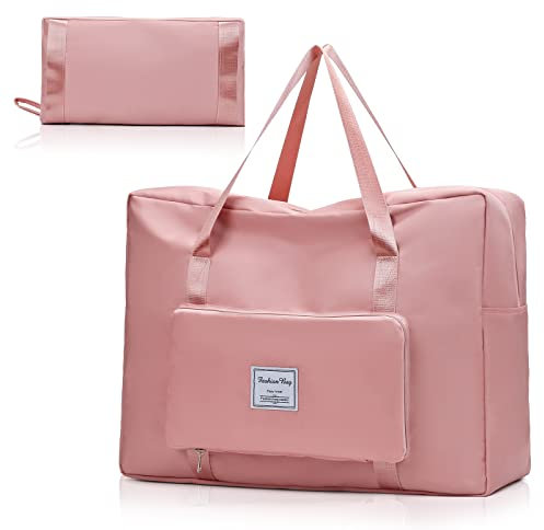 Flintronic Groß Reisetasche, Faltbare Sporttasche Overnight Weekend Handgepäck für Damen, Leichte Kliniktasche mit Nassfach, wasserfest Handtasche für Sport & Reisen