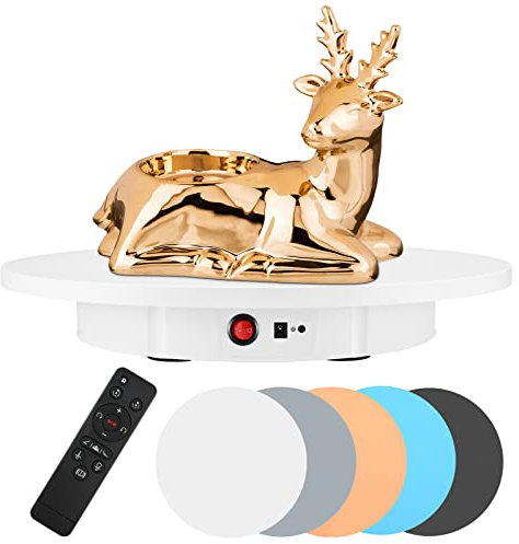 Drehteller elektrisch, 100 kg 42 cm automatische Drehplattform 360 Grad professioneller Drehscheibe elektrisch mit Fernbedienung 5 Hintergrund für Display, Fotografie