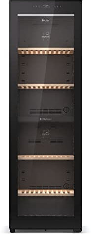 Haier HWS236GDGU1 Cave à vin / 236 bouteilles/hauteur 190 cm/application Wifi & hOn/Dual Zone rouge/blanc/vin mousseux/protection UV