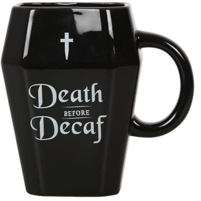 Something Different - Mug DEATH BEFORE DECAF (Taille unique) (Noir)
