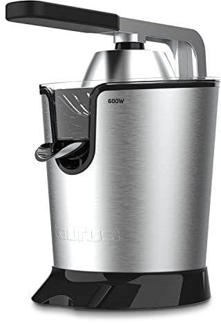 Taurus – Spremiagrumi elettrico Easy Press 600 Legend,Con leva,600W,Motore AC,Antigoccia,Filtro regolabile,Inox,Erogazione continua,Smontabile