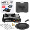 Mianova Campingkocher Set Outdoor Gaskocher BBQ Anzünder Grill Notfallkocher Gaskartuschen Gas Kocher Tisch Herd 1 flammig Grillplatte Kartuschen