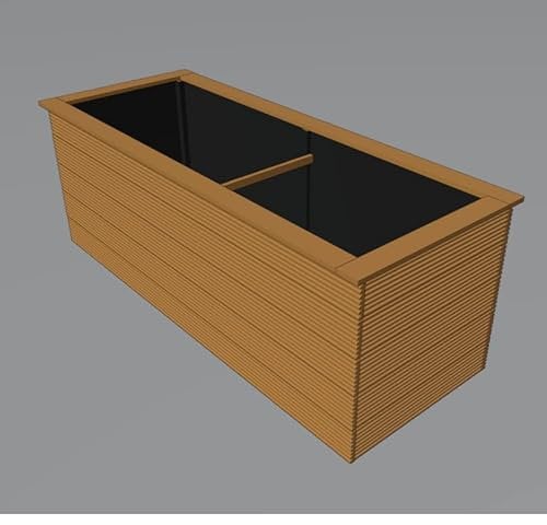 Hochbeet Lärche Holz Pflanzkasten Anzuchtbeet Blumenkübel Frühbeet Gemüse Beet (L200xB50xH75cm (feingeriffelt))