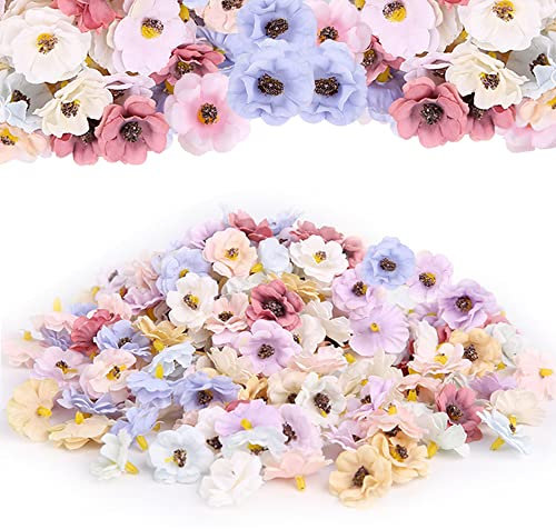 Belvanr Künstliche Blumen 200 Stücke Mini Bunt Gänseblümchen Blütenköpfe Mini Kunstblumen Köpfe Deko Kunstblumen Blumenköpfe Bunt Mini Seidenblumen Blumen Deko Blumen Fake Flowers Blumendeko