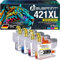 Bubprint 4 LC-421 XL Druckerpatronen kompatibel für Brother LC421 XL als Ersatz für Brother DCP-J1050DW DCP-J1140DW MFC-J1010DW Schwarz Cyan Magenta Gelb Multipack