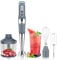Frullatore ad immersione senza fili: frullatore a immersione ricaricabile 4 in 1, 21 velocità e 3 angoli regolabili con tritatutto, becher, frusta, frullatore per frappè, frullati, zuppe di alimenti