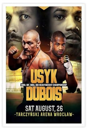 MAHWER Boxing-Oleksandr Usyk Vs. Daniel Dubois Fight Poster 2023, Leinwand-Poster, Wandkunst, Dekordruck, Bild, Gemälde für Wohnzimmer, Schlafzimmer, Dekoration, ungerahmt, 30 x 45 cm