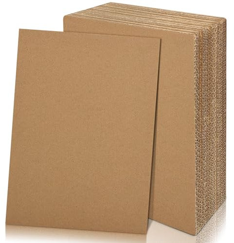 yuejuhe 20 Stück Wellpappe, Dicke Pappe zum Basteln, Bastelkarton, Braun Kraftpapier für DIY, Malen, und Kunsthandwerk (A4)