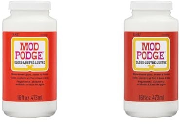 Mod Podge CS11202 Gloss Waterbase Sealer, Glue and Finish,16 oz (Pack of 2)
