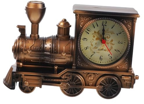 ULDIGI Eisenbahn-motoruhr Als Desktop-Ornament-Uhr Kreativer Wecker Mit Elektronischen Komponenten Abs-Material Lustiges Design Für Schlafzimmer Und Wohnzimmer