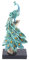 WEIGR Harz Pfau Figuren Pfau Statue, Moderne Pfau Deko Wohnzimmer, Pfauenstatuen aus Harz für Heimdeko Ornament Dekorative Statue Desktop Home Decor Blue Resin Peacock Ornaments