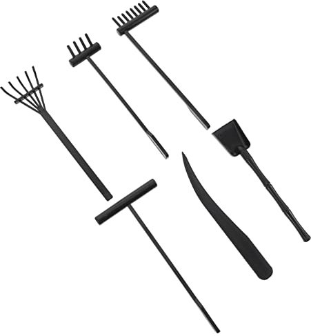 ibasenice 6pcs Mini Garden Rake Zen Rakes Push Tool for Mediation Table for Sand Pit for Zen Garden